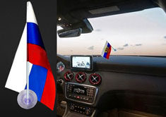 флагшток на присоске в салон автомобиля